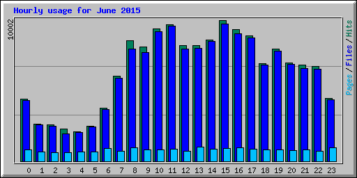 Hourly usage for June 2015
