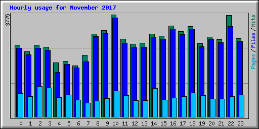 Hourly usage for November 2017